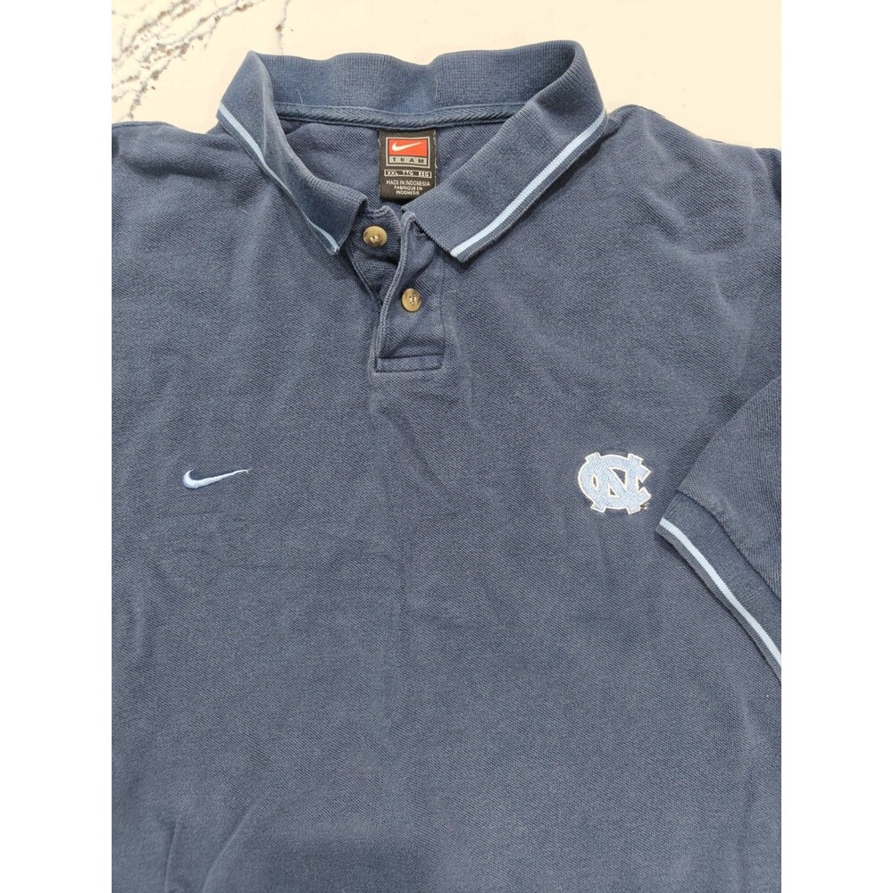 Vintage Nike UNC Blue Cotton Golf Polo – 2XL – Excellent